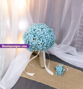 Hoa cưới cầm tay baby xanh - HC23 - 400.000 đ