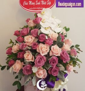 Lẵng hoa đẹp tặng sinh nhật sếp - HH39 - 1.200.000 đ